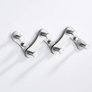 Save on diy towel hooks wall mounted stainless steel coat hooks for bathroom 6 hooks brushed nickel