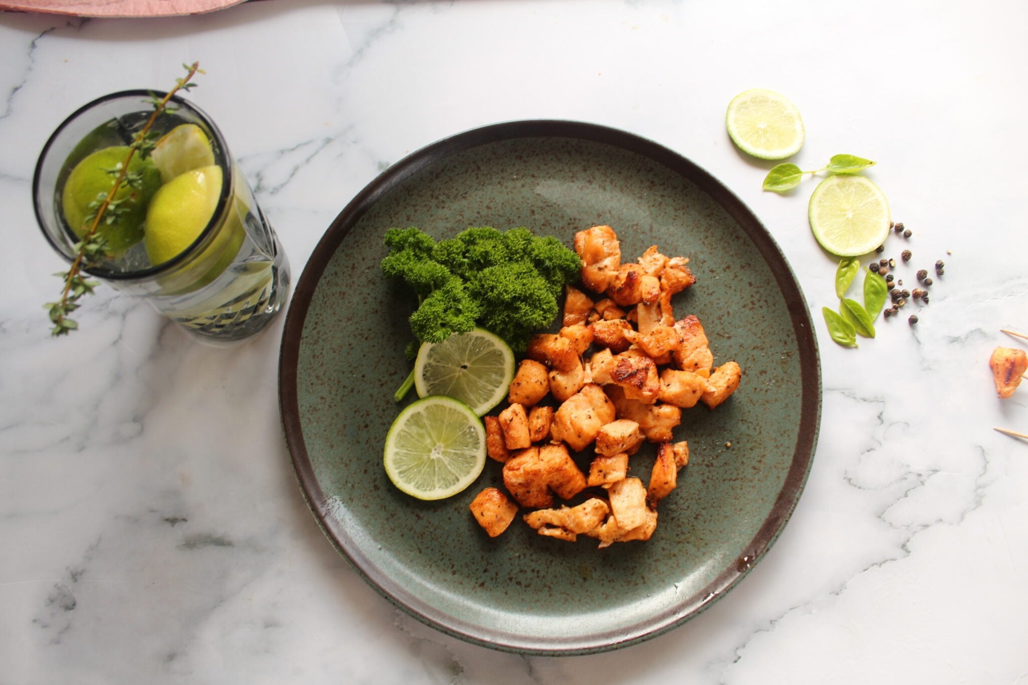 Chili and Lime Air Fryer Salmon Bites