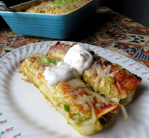 Green Chili Turkey Enchiladas