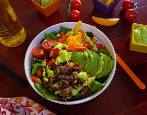 Wild Idea Buffalo Recipe of the Week - TACO SALAD WITH JALAPENO AVOCADO LIME DRESSING