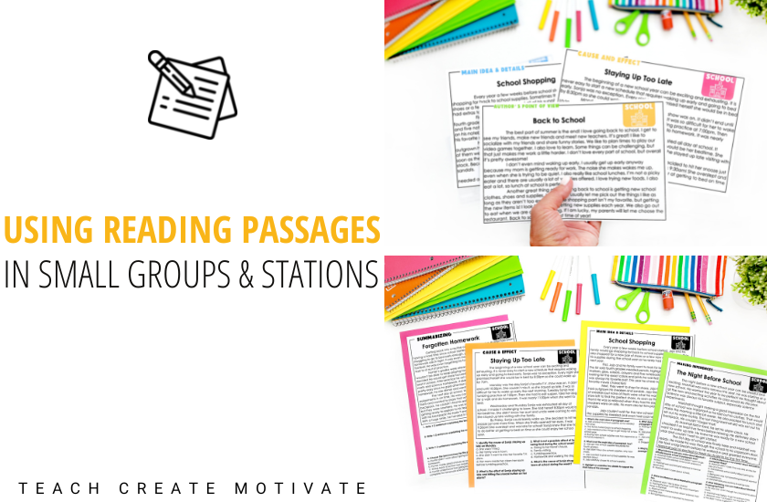 Using Reading Passages in Small Groups and Stations