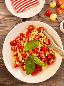 Sweetcorn And Tomato Salad {In 5 Minutes}