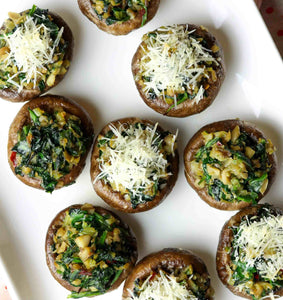 Spinach Veggie Stuffed Mushrooms