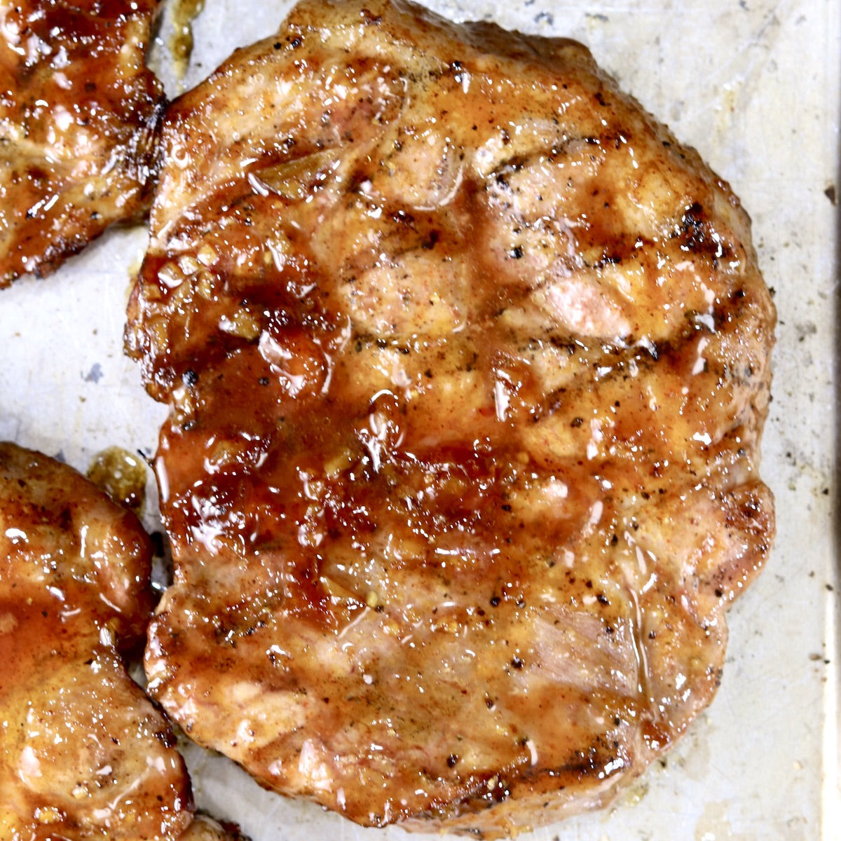 Peach BBQ Pork Steaks