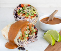 Fully Loaded Burrito with Mole Sauce