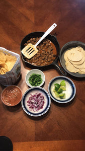 mexican tacos with homemade tortillas