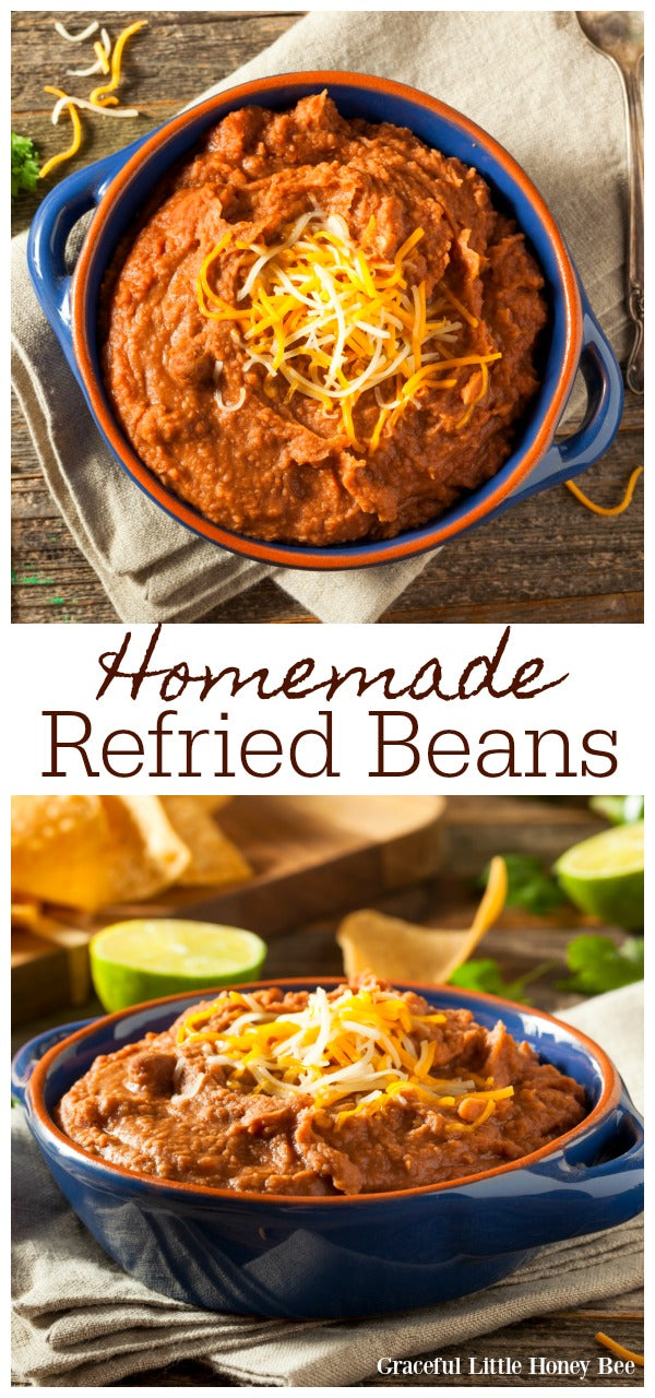 Homemade Refried Beans (Freezer-Friendly!)