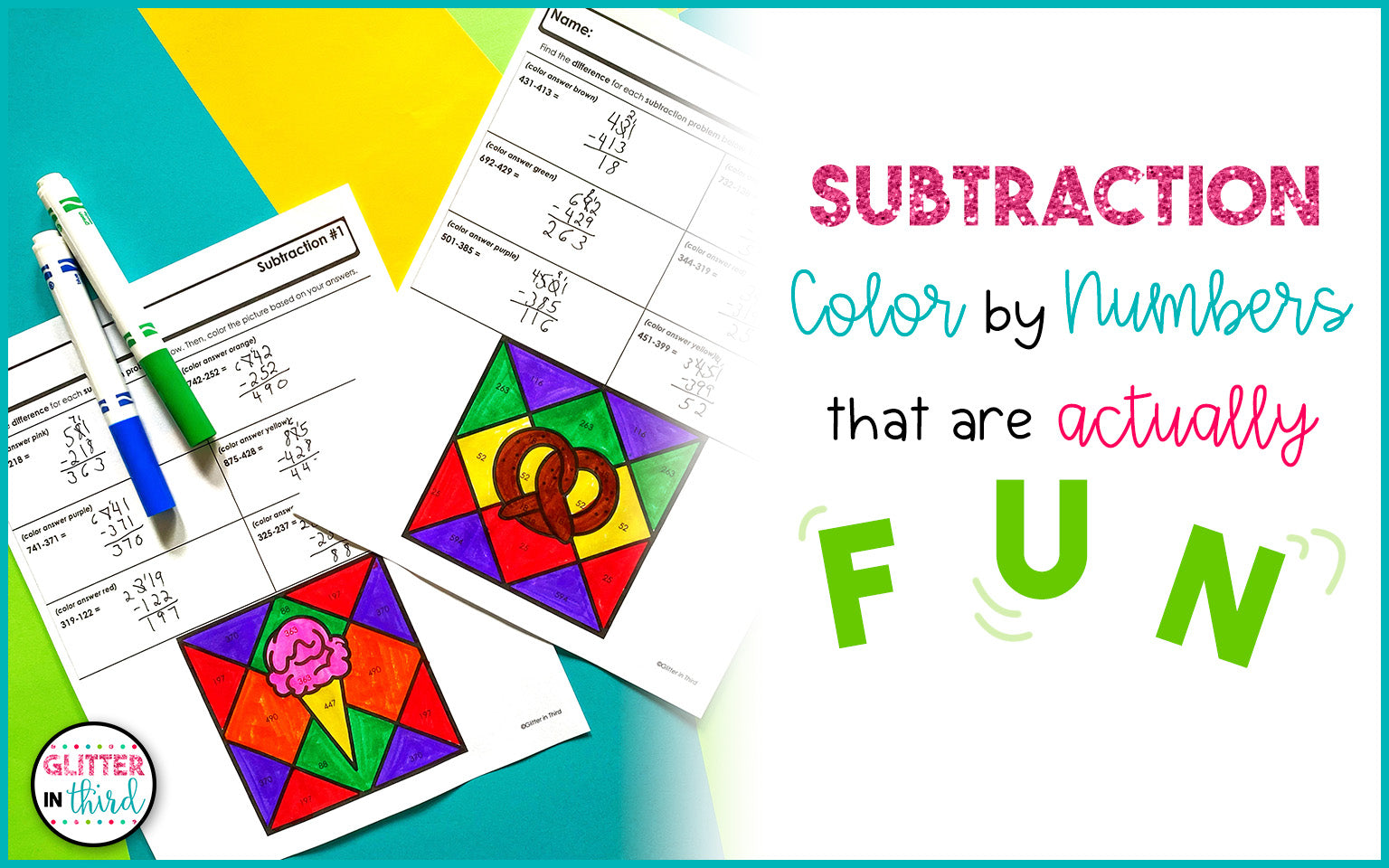 Subtraction Color By Number Worksheets That Are Actually Fun