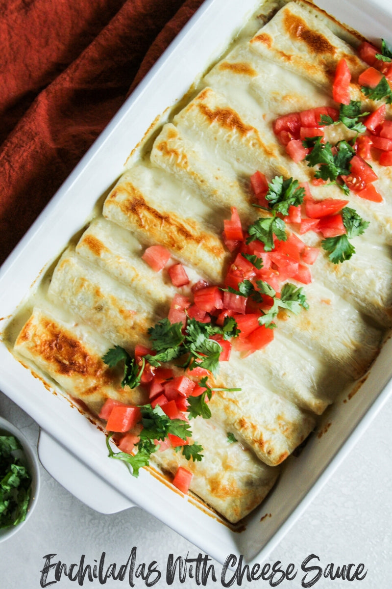 Enchiladas with Cheese Sauce