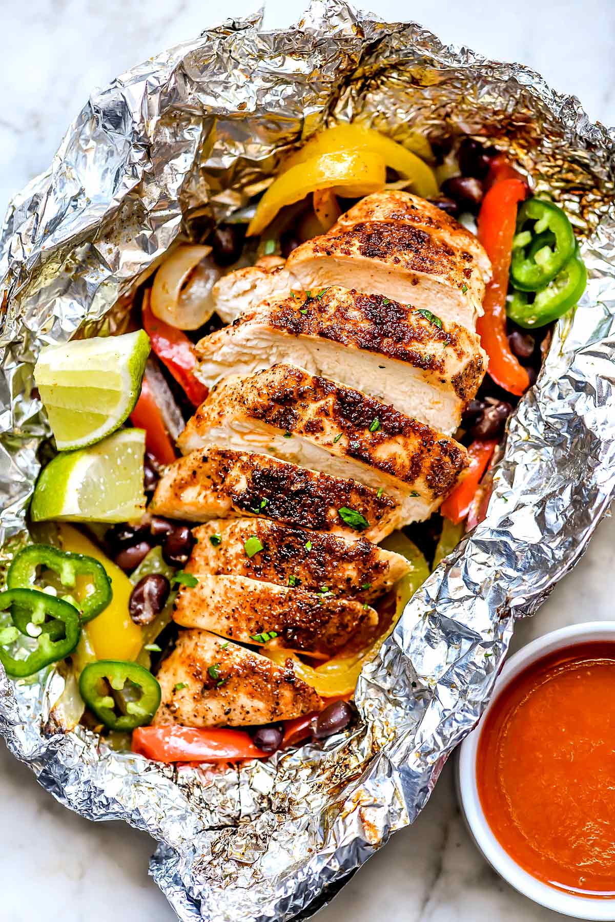 Chicken Fajita Foil Packet Dinners