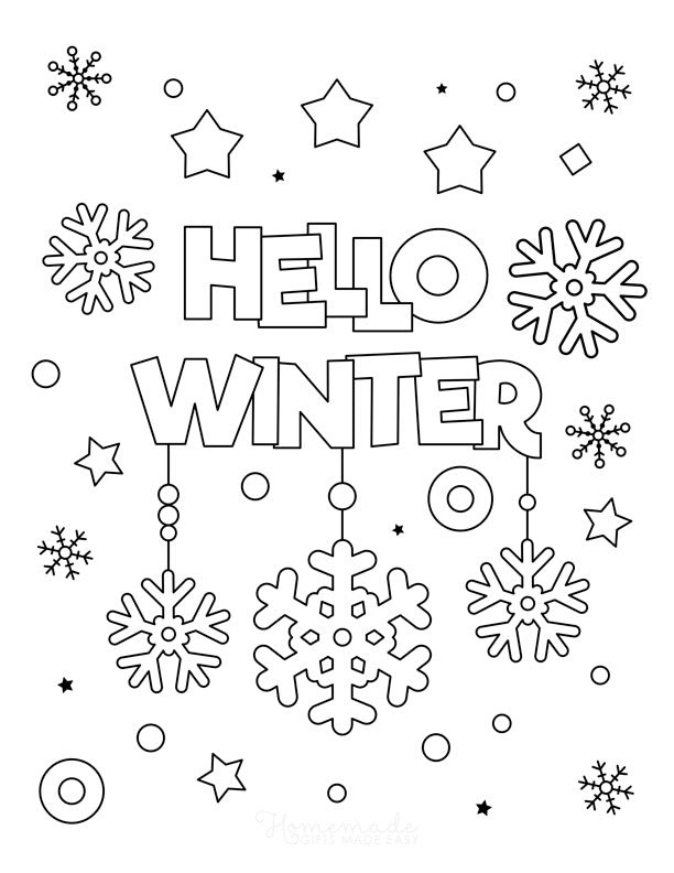 Cozy up with these 10 winter coloring pages for kids