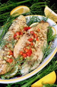 Pan-Seared Sea Bass with Lemon Pepper Sauce