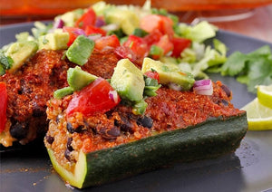 Mexican Zucchini Boats [Vegan]