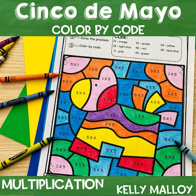 Get Your Students Excited for Cinco de Mayo with These Multiplication Color by Number Worksheets