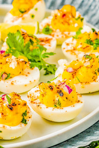 Mexican Street Corn Deviled Eggs