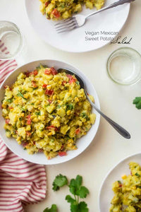 Vegan Sweet Potato Salad with Avocado Dressing