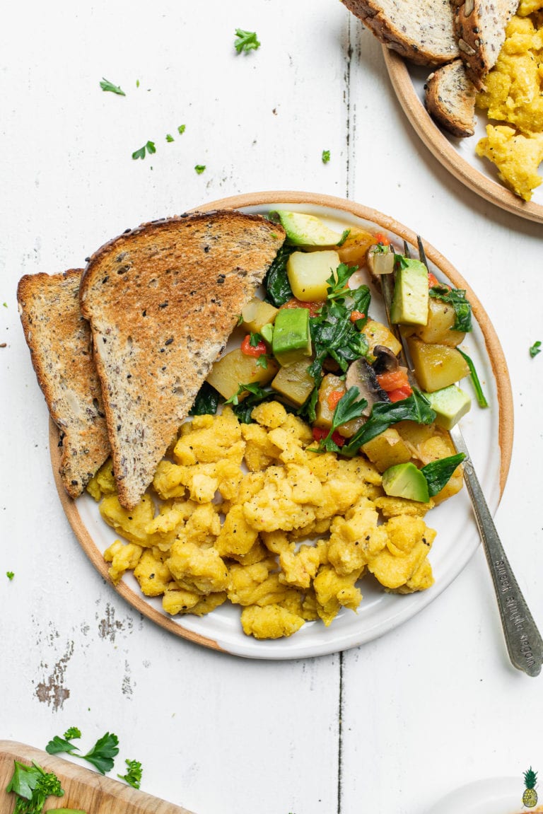 Easy Chickpea Scramble (5-Ingredients!)