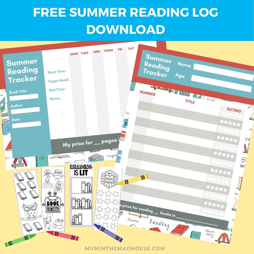Free Summer Reading Log Printable