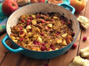 Apple Cranberry Stuffing with Hawaiian Bread