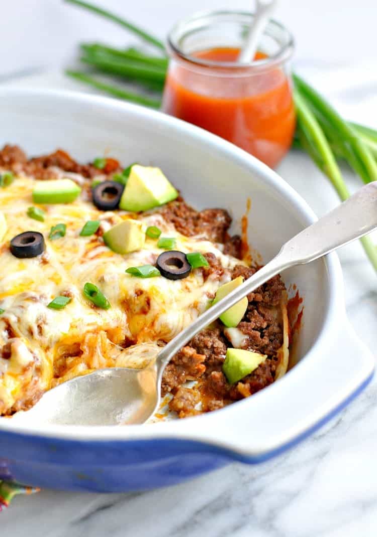 Healthy 4-Ingredient Enchilada Casserole