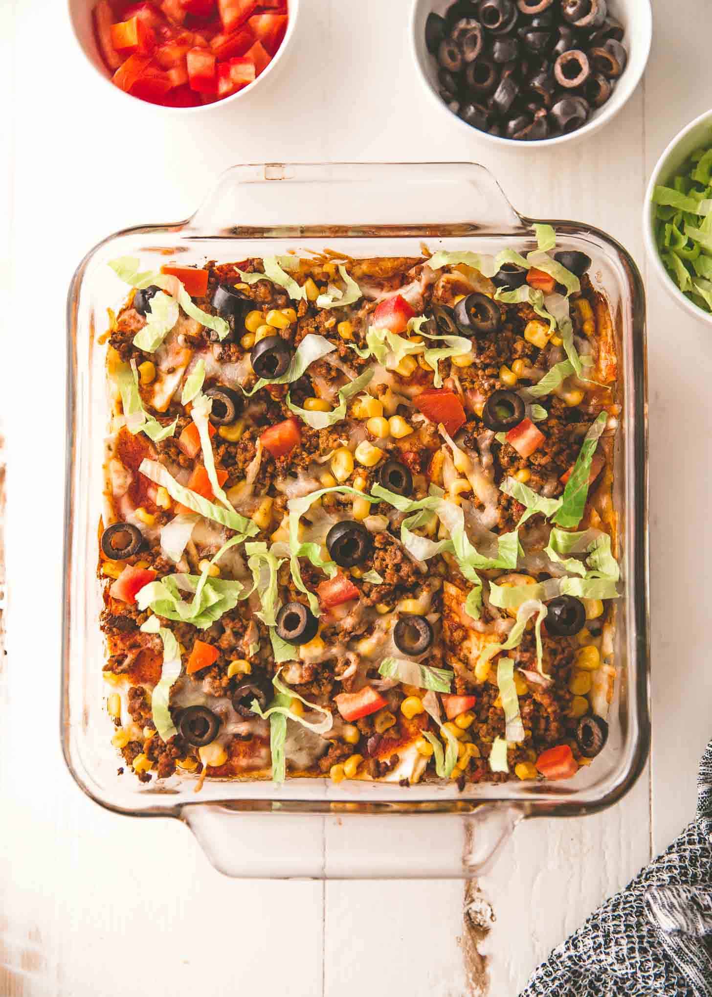 Taco Casserole with Ground Beef