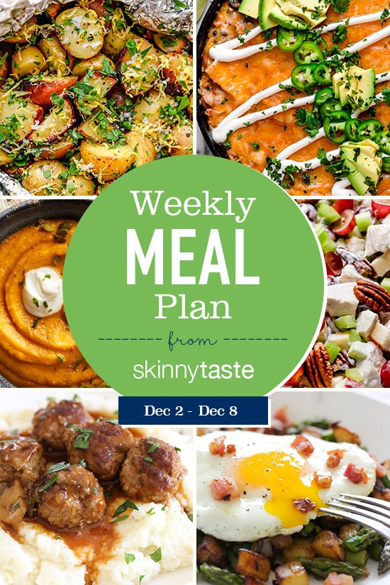 Skinnytaste Meal Plan (December 2-December 8)