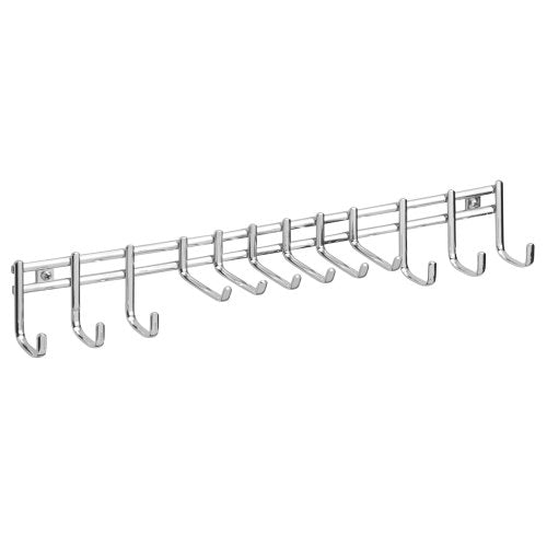 InterDesign Axis Wall Mount Closet Organizer Rack for Ties, Belts - Chrome