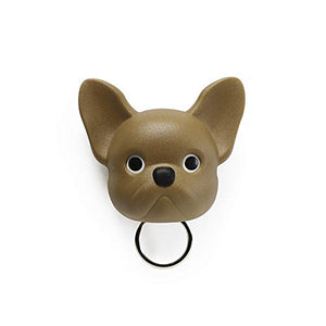 Fun and Functional Wall Key Holder Frenchy Dog by Qualy. Brown Color. Made of top Quality Plastic.