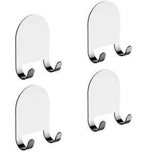 Amazon best 3m adhesive all purpose hooks by home so heavy duty hook hanger sticks anywhere holds anything towels keys coats loofahs wreath jacket hat clothing pack of 4 stainless steel chrome