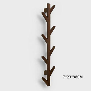 Coat Racks Modern DIY Entryway Wooden Clothing Rack Stand Hat Scarves Corner Hall Umbrella Tree for Bedroom Living Room Office Storage Rack,Coffee,8Hook