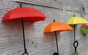 3Pcs Colorful Umbrella Wall Hook Key Hair Pin Holder Wall Hook Hanger HOT Room Decorative