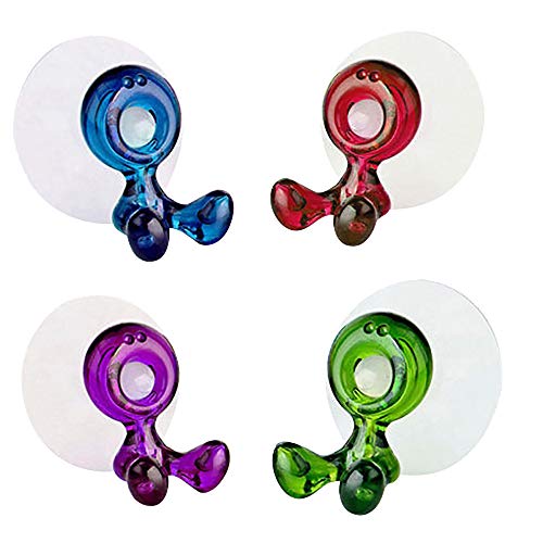 4PCs Vacally Toothbrush Suction Holder Fashion Home Bathroom Rack Wall Mount Hang Stand Wall Storage Shelves Bathroom Kitchen Hook Mounted Racks 5.5x3.5x5.5CM