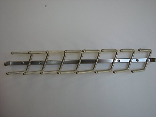 Wall Mount Stationary Tie Rack, Satin Nickel 14"