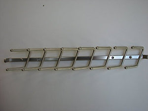 Wall Mount Stationary Tie Rack, Satin Nickel 14"