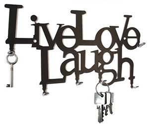 Live Love Laugh - Wall Key Hooks - Holder, Hanger Design