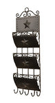 Your Heart's Delight 3-Pocket Letter Holder with 5 Hooks Wall Rack, 8 by 24-Inch