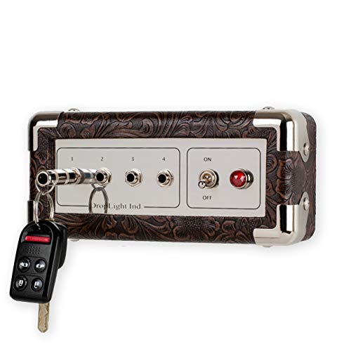 Guitar Amp Wall Key Holder with 4 Keychains. Amp Inspired. American Made by DropLight Ind. (Country)