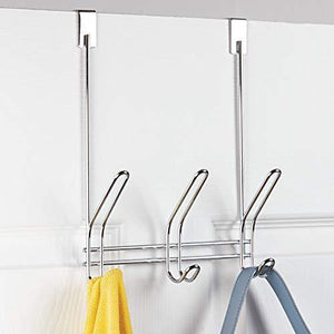 Shop here interdesign 43912 classico over door storage rack organizer hooks for coats hats robes clothes or towels 3 dual hooks chrome