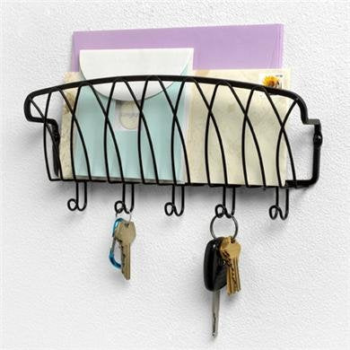 Mounted Mail Organizer and Key Holder