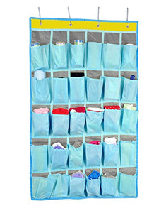 Over the Door Hanging Storage Bags Wall Door Closet Wardrobe 30 Pockets Hanging Toiletry Bag Shelf Rack Holder Shoe Underwear Socks Organizer