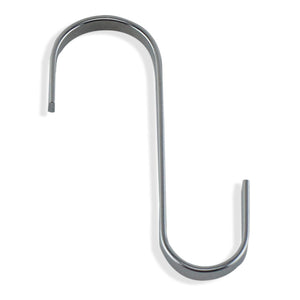 10 Pack 3 Inches Flat Brushed S Shape Chrome Finish Stainless Steel Punch Cup Bowl Kitchen Hanging Hooks for Kitchenware , Pots , Utensils , Plants , Towels , Gardening Tools , Clothes by R&H (10)