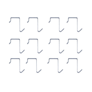 HanLingGG Over The Door Hanger Hook Pocket Chart Hanging Hooks Metal Space Saving Organizer for Coat, Towel, Bag, Robe,Clothes (12 PCS)