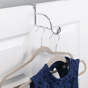 Heavy duty watimas over door valet hook for clothes hangers storage for coats hats robes clothes or towels