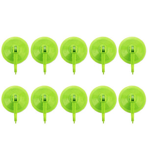 10 Pcs Bathroom Kitchen Suction Cup Wall Hooks Hangers, Home Storage Hooks Caps & Towels Plastic Holder Organizer Bathrobe Suit And Loofah For Wreath, Window, Mirror, Glass