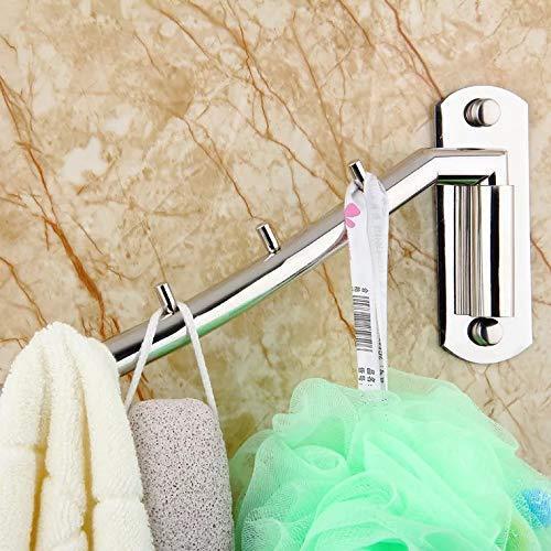 Order now mulyeeh folding wall mounted clothes rack coat hanger stainless steel clothes hook with swing arm clothing hanging system closet storage organizer