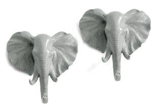 2pcs Hanger Elephant / Deer Head Animal Coat Hat Hook Heavy Duty - Wall Decoration