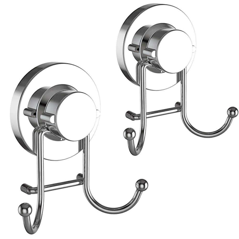 Order now home so towel hook with suction cup holder bathroom shower kitchen storage organizer hanger for bath robe towel coat loofah stainless steel chrome 2