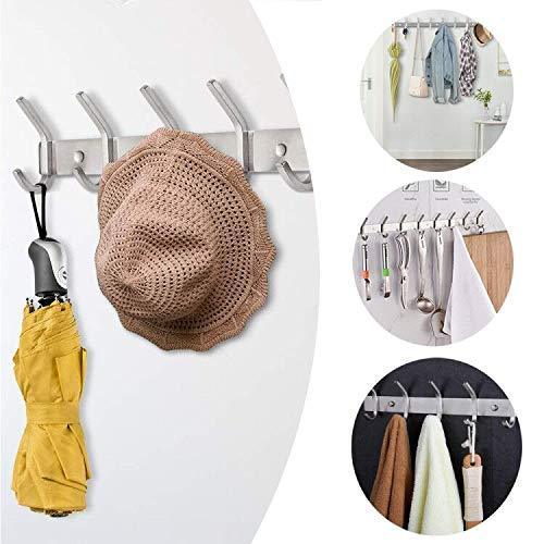 Purchase dosens coat hook rack wall mount sus 304 stainless steel hanger clothes hat holder 10 hooks 2 pack
