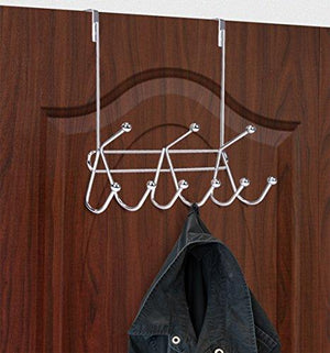 Select nice utopia home over the door hook rack organizer 9 hooks ideal for coats hats robes and towels chrome finishing