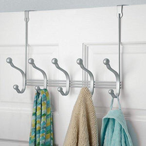 Cheap vibrynt decorative over door hook metal storage organizer rack for coats hoodies hats scarves purses leashes bath towels robes men and women clothing